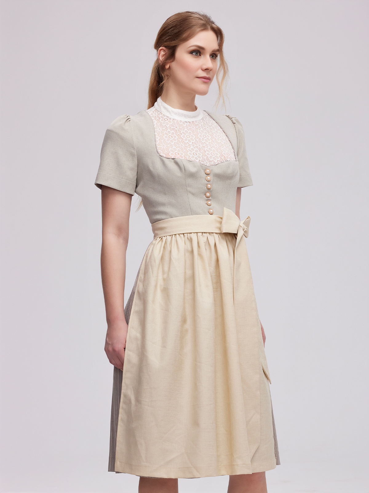 Dirndl Rosa Beige