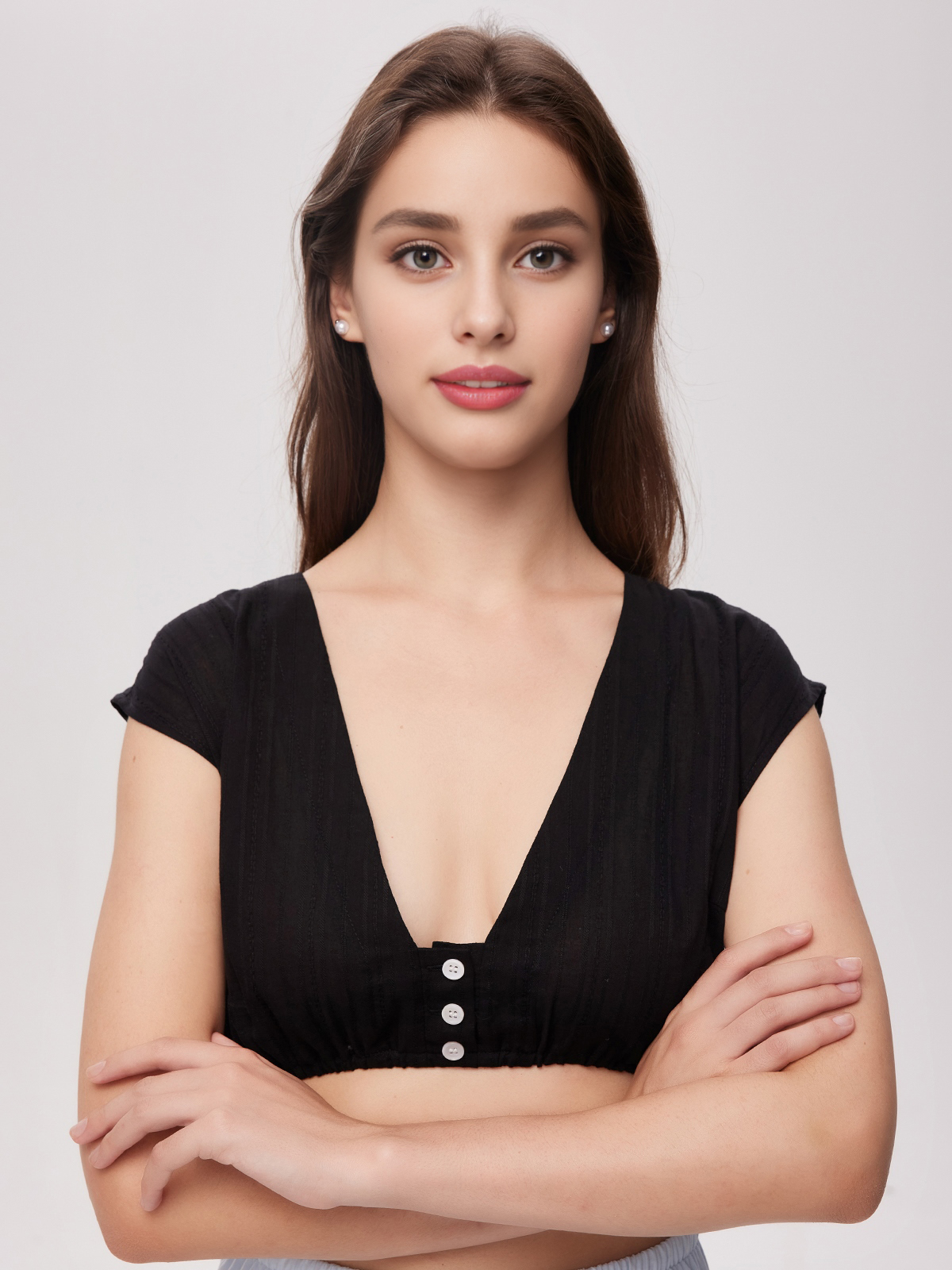 Dirndl Bluse in Schwarz