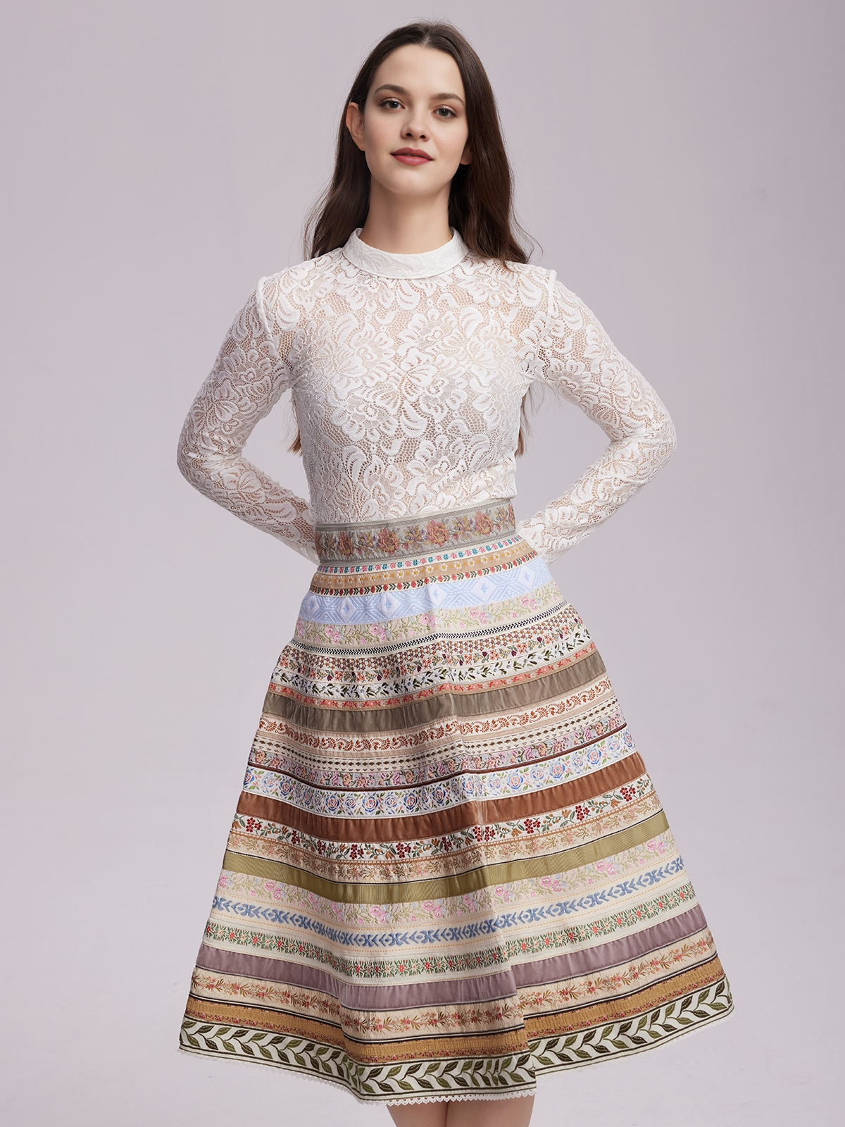 Julia Brown Dirndl in Beige