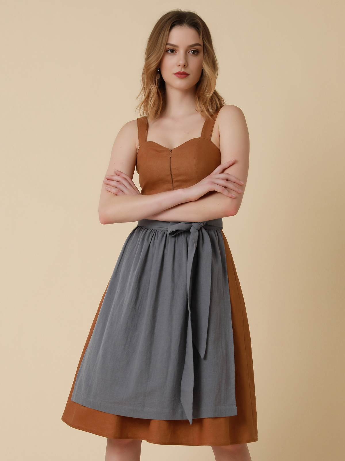 Kurze Bluse in Gelb