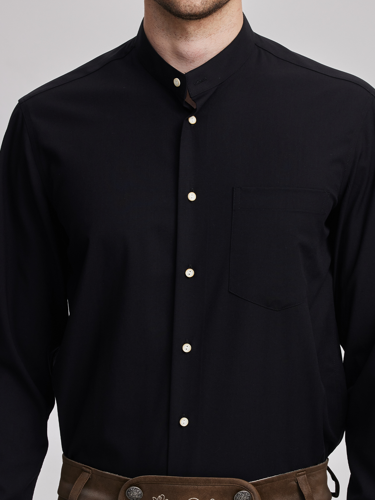 Dirndl Bluse ärmellos in Schwarz