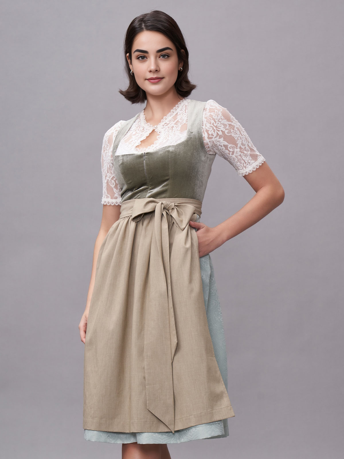 Grün Pinkes Dirndl – modern und stilvoll
